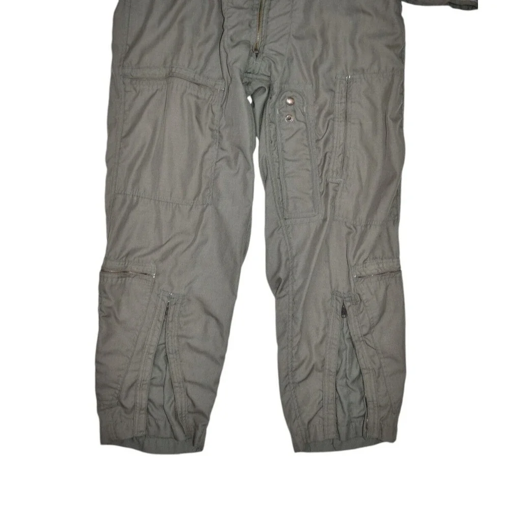 Vintage Military Jumpsuit Mens 42 USAF Flyers Coveralls CWU 27/P Sage Green USA